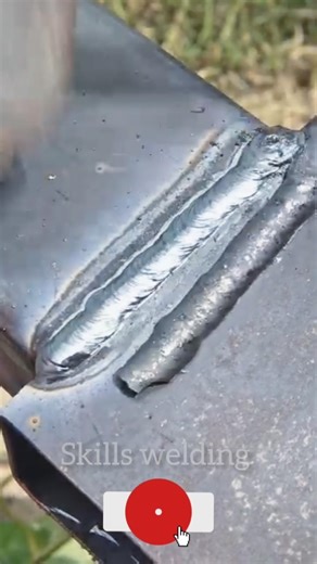 The welding results of beginner welders on thin metal without laws but precisely in selecting the