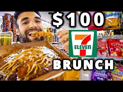 $100 7-ELEVEN BRUNCH CHALLENGE in TOKYO, JAPAN!