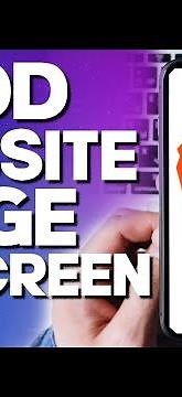 How To Add Any Website Page To Your Home Screen on Brave Browser app