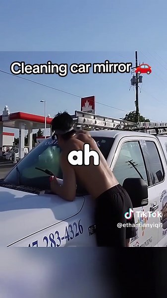 cleaning car mirror for tip #clearing #cars #fyp