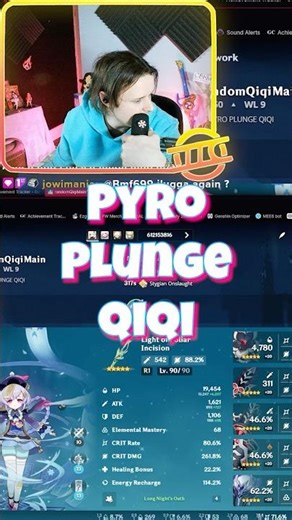Pyro Plunge Qiqi AMAZING Character Build | Genshin Impact Shorts