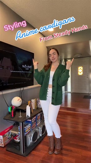 Styling Anime Cardigans from Steady Hands | Attack on Titan, Haikyuu!!, Deku