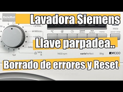 ✅ Lavadora Siemens, desbloqueo y reset. Siemens washing machine, unlock and reset.