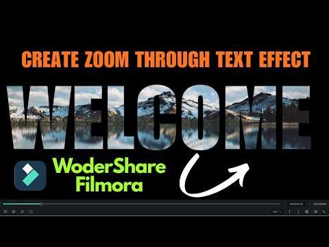 How to create Zoom through text effect in Wondershare Filmora || Easy explanation
