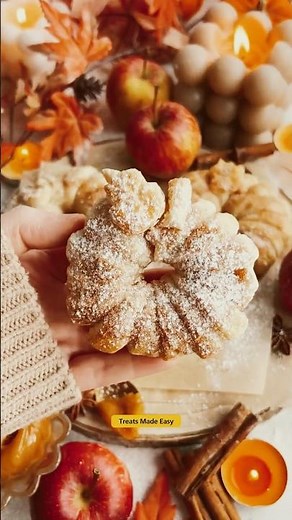 Puff Pastry Doughnuts 🍩✨ Easy 5-Ingredient Fall Dessert | Flaky Cinnamon Apple Treat! 🍎🍂