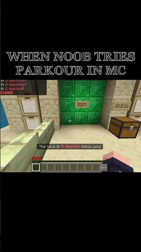 Minecraft Parkour Fails Pt.2 🙃 #minecraft #shorts #parkour