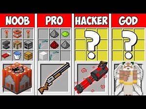 Minecraft NOOB vs PRO vs HACKER vs GOD: SECRET WEAPONS CRAFTING in Minecraft | Animation