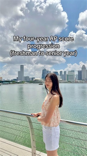 My four-year AP score progression (freshman to senior year). So glad to be done with AP testing.