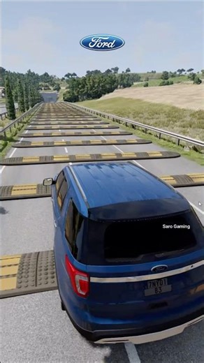 Car vs 100 Speed Bumps in BeamNG.drive 😱 | Extreme Crash Test