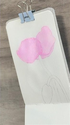 Easy Watercolor Poppy 🌸 | Beginner Flower Practice