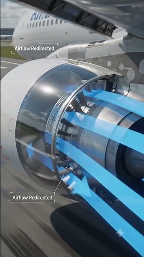 POV: How Jet Engine Reverse Thrust Works ✈️