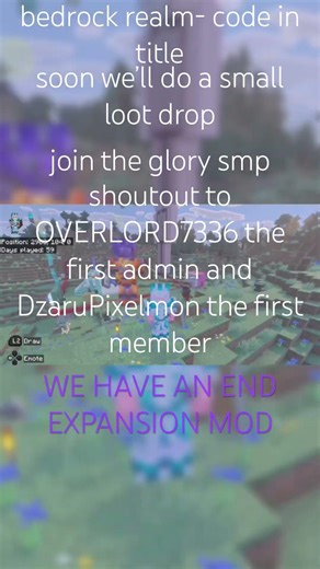 8_oTATLEsUhYjgY-glory smp minecraft bedrock realm we have an smp and working on pvp arena with kits