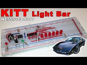 LED Chaser KNIGHT RIDER - NE555 + CD4017