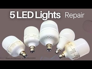 Repair 5 LED Lights | Replace LED Chip & Circuit |