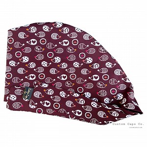 Hedgehog Print Surgical Scrub Hat: Women's Cotton Pixie Cap - Etsy