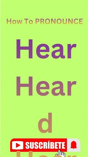 How to pronounced Hear Heard Heard, #pronunciation #educationalvideo #englishshorts #vairalshort #us