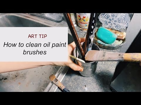 How to clean oil paint brushes - Art Tip
