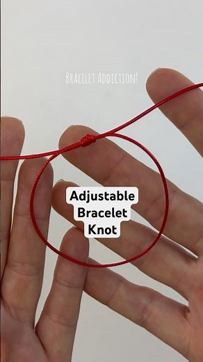 Adjustable sliding knot bracelet! Simple red string bracelet