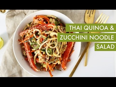 Thai Quinoa Zucchini Noodle Salad I Vegan Spiralizer Recipe