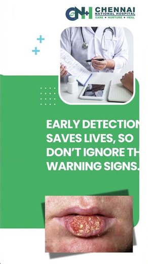 A small sore, discoloration, or swelling on the lips should never be ignored