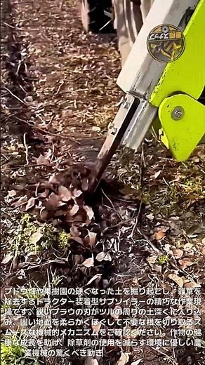 ブドウ畑の硬い土をあっという間に掘り起こす！トラクター装着型サブソイラーの精巧な土ほぐしと環境に優しい下草刈り作業の現場と驚きの作動原理を大公開 #トラクター #農業機械 #果樹園管理