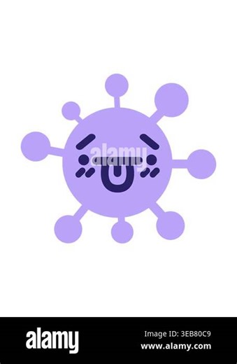pressure popping animation of embarrassed virus icon Stock Video Footage - Alamy