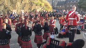 Massed Pipes and Drums warm up ahead of tonight's Royal Edinburgh Military Tattoo | Edinburgh Spotlight