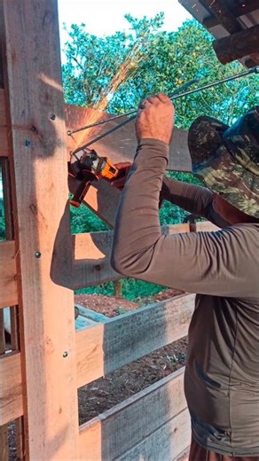 Battery-powered angle grinder for the farm.