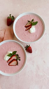 Strawberry Soup from Disney’s Grand Floridian is basically dessert in disguise. Frozen strawberries, cream, yogurt, sour cream. Blend. Chill. Done. Serve it in a teacup. Wear the bow. Make it for brunch or when you need a little magic. Full recipe is on the site 🩷🍓 #strawberrysoup #disneyrecipes #brunchmagic #teacuprequired #40Aprons | 40 Aprons Recipes