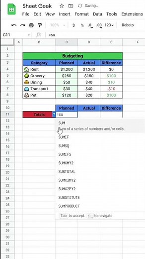 How to track your expenses in google sheets!