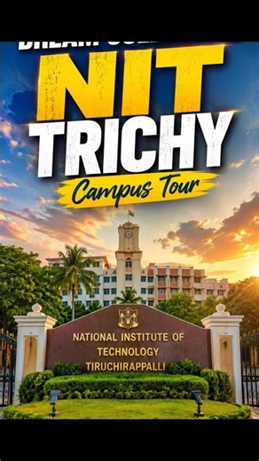 NIT Trichy Campus Tour 😍 India's TOP NIT #1 🇮🇳 #shorts #nittrichy