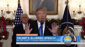 President Trump seems to slur words in speech, stirring speculation