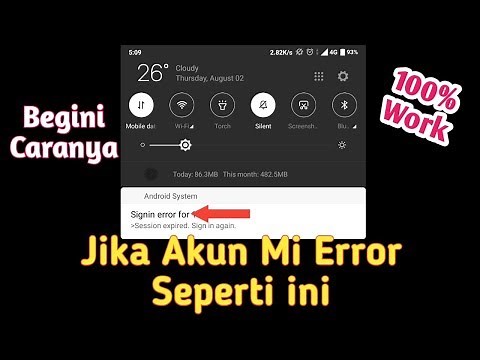 Xiaomi Akun Mi Account Sign in error Session expired || Work 100%