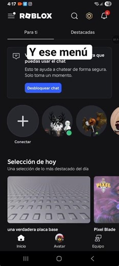me encontré un nuevo menú en roblox 🤔 #roblox #juegos