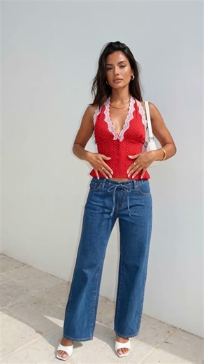 Valette Lace Polka Dot Top ❤️ The Perfect Feminine Summer Top #fashion #ootdguide #ootd