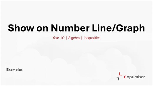 Show on number line Graph example