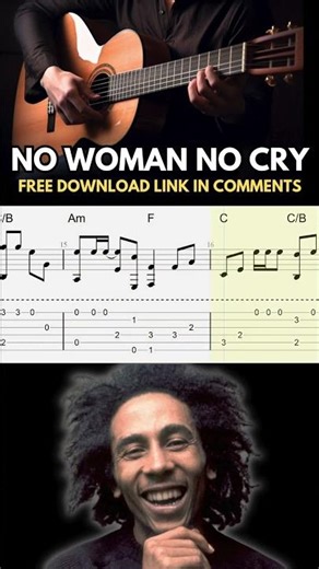 No Woman No Cry Fingerstyle Tab – Bob Marley (VERSE)