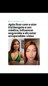 Após anunciar a gravidez inesperada, a modelo e atriz Brida Nunes revelou não saber quem é o pai. Dividida entre o ator pornô Kid Bengala e um médico, com quem teve uma situação polêmica em um hospital, Brida surpreendeu ao desabafar: ‘Se eu soubesse que ia engravidar, teria deixado finalizar só na parte de trás.’ A declaração veio enquanto ela compartilhava com seus seguidores o momento delicado que enfrenta no início da gestação. | Blog Jair Sampaio