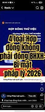 4 loại Hợp đồng không phải đóng BHXH: Bí mật pháp lý 2026 #bhxh #doanhnghiep #hopdonglaodong