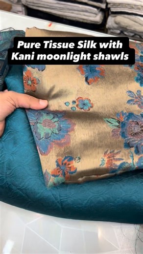 Kiran Silk & Banarsi on Instagram: "✨ Tissue Silk Suit with Kani Moonlight Shawls ✨ Luxury that speaks for itself — soft tissue shine paired with the elegance of pure kani moonlight shawls. Perfect for formal wear, timeless style & premium quality. 📍 KIRAN SILK & BANARSI — Liberty Market Lahore 📞 03219464958 #TissueSilk #KaniMoonlightShawl #BanarsiFabric LuxuryWear FormalWear KiranSilkAndBanarsi PremiumFabrics BridalWear TrendingNow ViralReels"