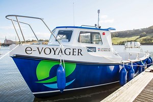 5.5K views · 115 reactions | The UK’s first sea-going electric ferry has set sail for the first time in Plymouth, Britain’s Ocean City. The e-Voyager is the result of a ground-breaking project designed to reduce the environmental impact of maritime transport on our coastal waters. Find out more:  https://www.plymouth.ac.uk/news/uks-first-sea-going-electric-ferry-launches-in-plymouth | University of Plymouth | Facebook