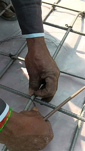 RCC Slab Steel Binding Process #shorts