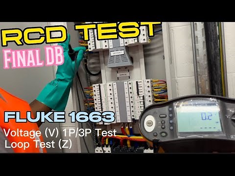 FLUKE 1663 | RCD TEST | Voltage & Impedance | Actual Commissioning