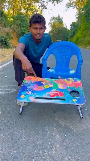 Foldable Study Table & Chair Unboxing | Cartoon Study Desk Review #shorts