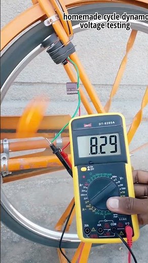 DIY homemade cycle dynamo voltage testing with multimeter | free energy || MTC 2.0