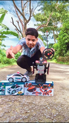rc robot car vs police car unboxing#video #viral