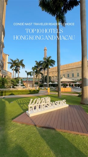 Raise a glass – it’s time to celebrate! We are honored to be named one of the Top 10 Hotels in Hong Kong and Macau in the 2025 Condé Nast Traveler Readers’ Choice Awards. Thank you to our cherished guests for trusting us with your special moments, and to our exceptional team for bringing the magic of Macau to life every day. | Four Seasons Hotel Macao