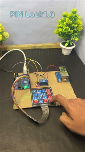 DIY Arduino password Lock with PIN Code #aielectric #shorts