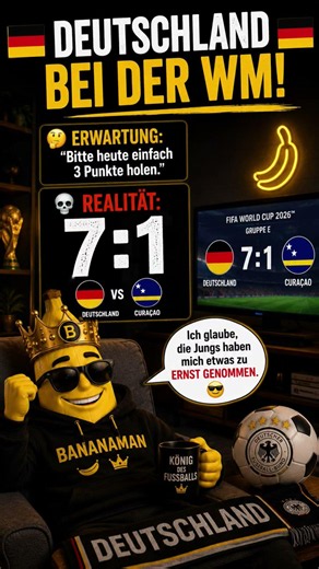 🇩🇪 Deutschland wollte nur gewinnen... 😂 7:1! #bananaman #community #humor #wm2026