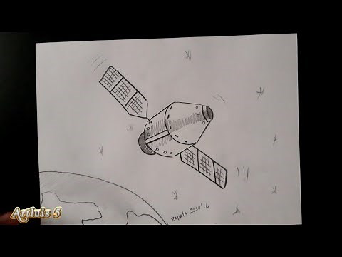 Cómo dibujar un satélite | How to draw a satellite